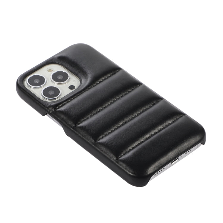 For iPhone 13 Pro Thick Down Jacket Soft PU Phone Case