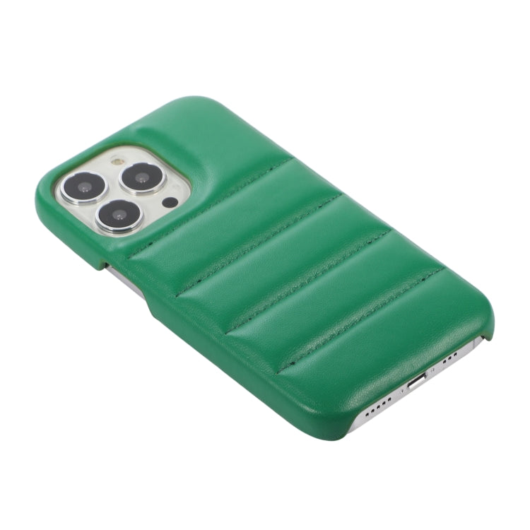 For iPhone 13 Pro Thick Down Jacket Soft PU Phone Case