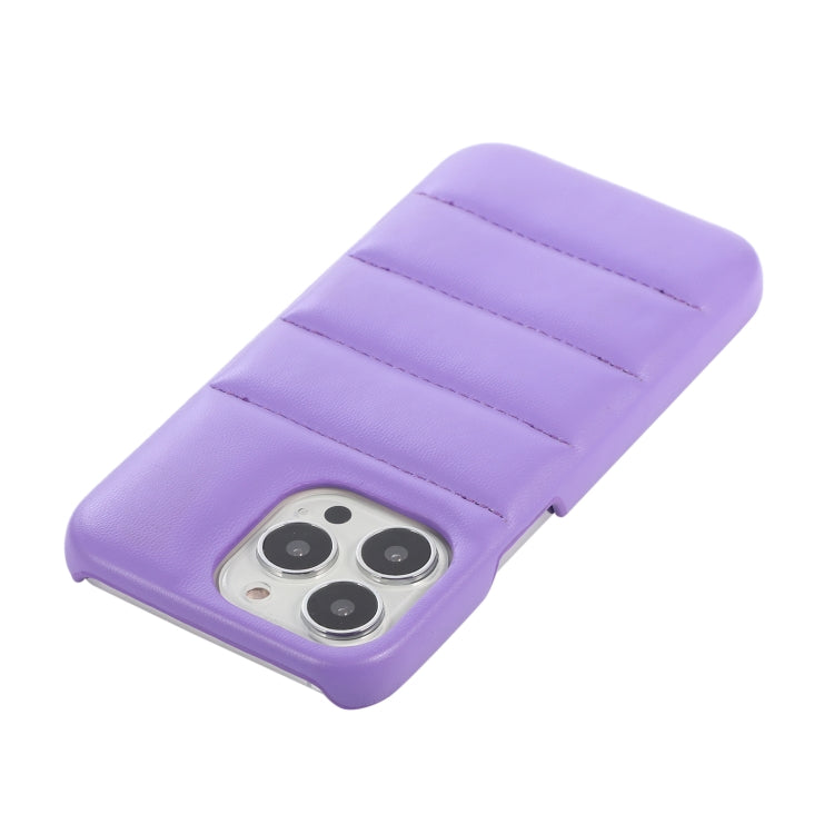 For iPhone 13 Pro Thick Down Jacket Soft PU Phone Case