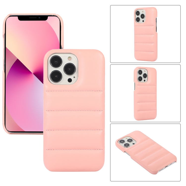 For iPhone 13 Pro Thick Down Jacket Soft PU Phone Case