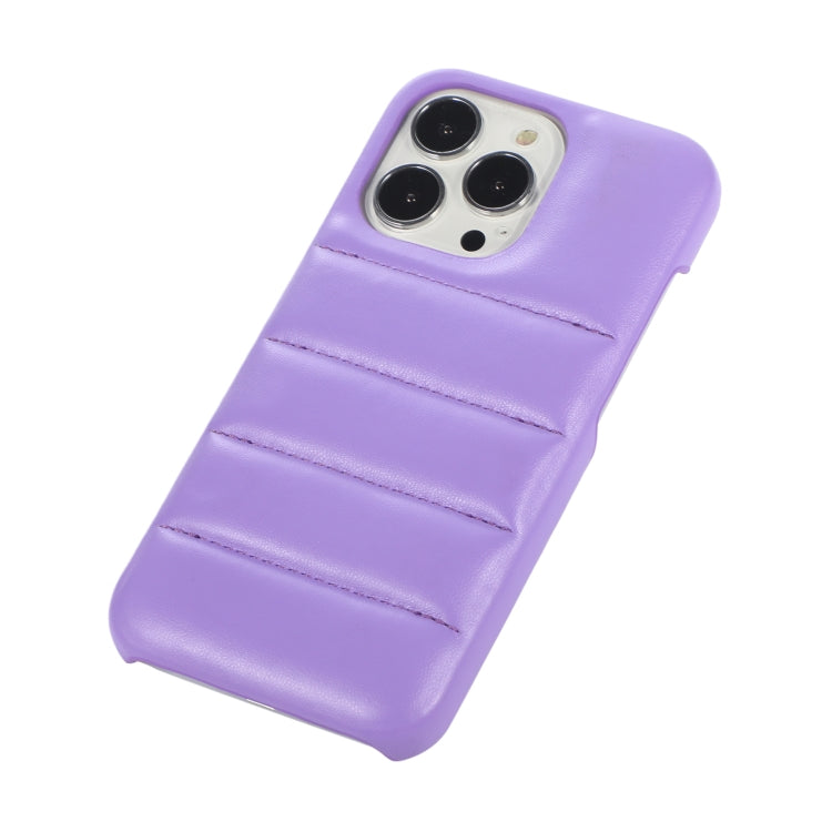 For iPhone 13 Pro Max  Thick Down Jacket Soft PU Phone Case