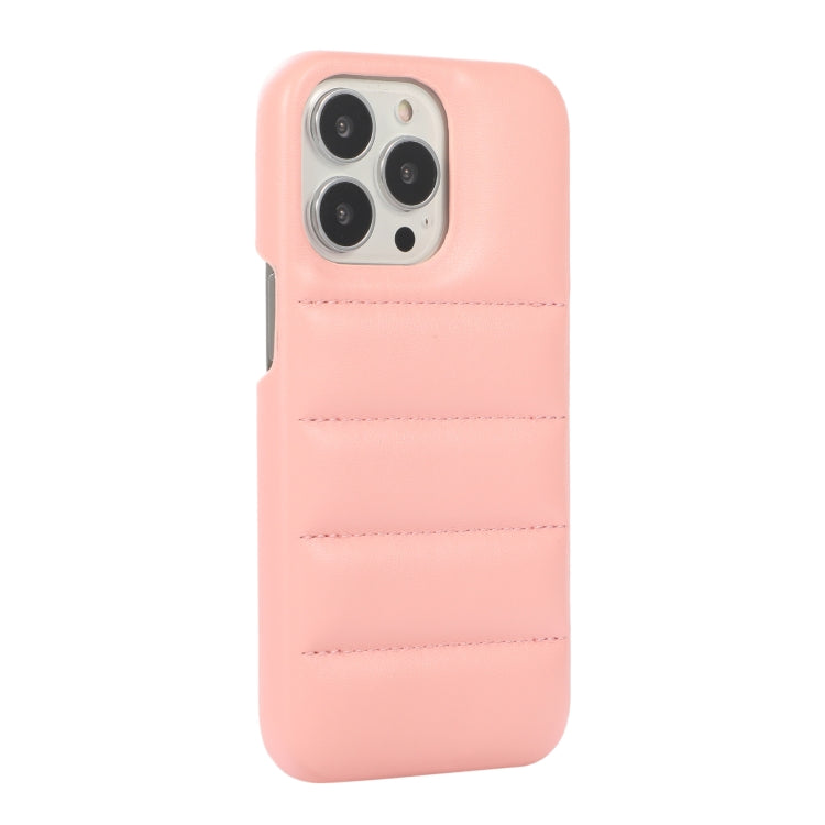 For iPhone 13 Pro Max  Thick Down Jacket Soft PU Phone Case