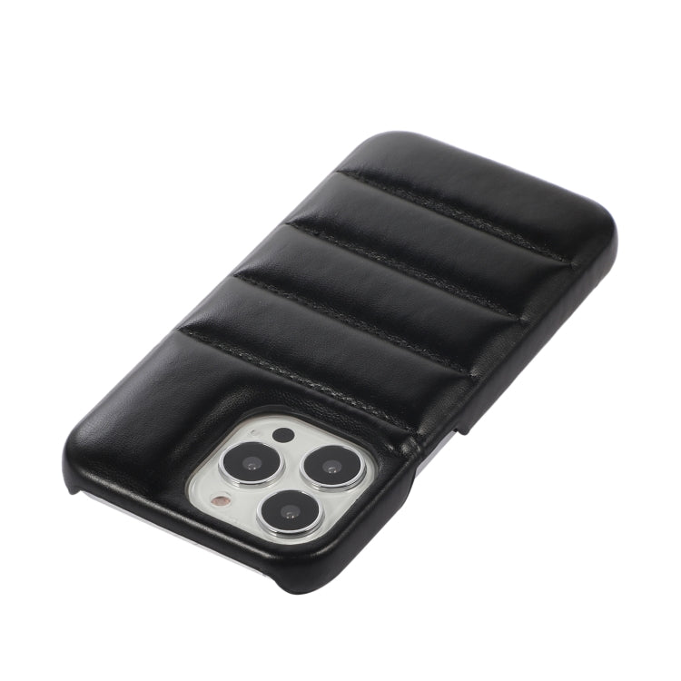 For iPhone 12 Pro Max Thick Down Jacket Soft PU Phone Case