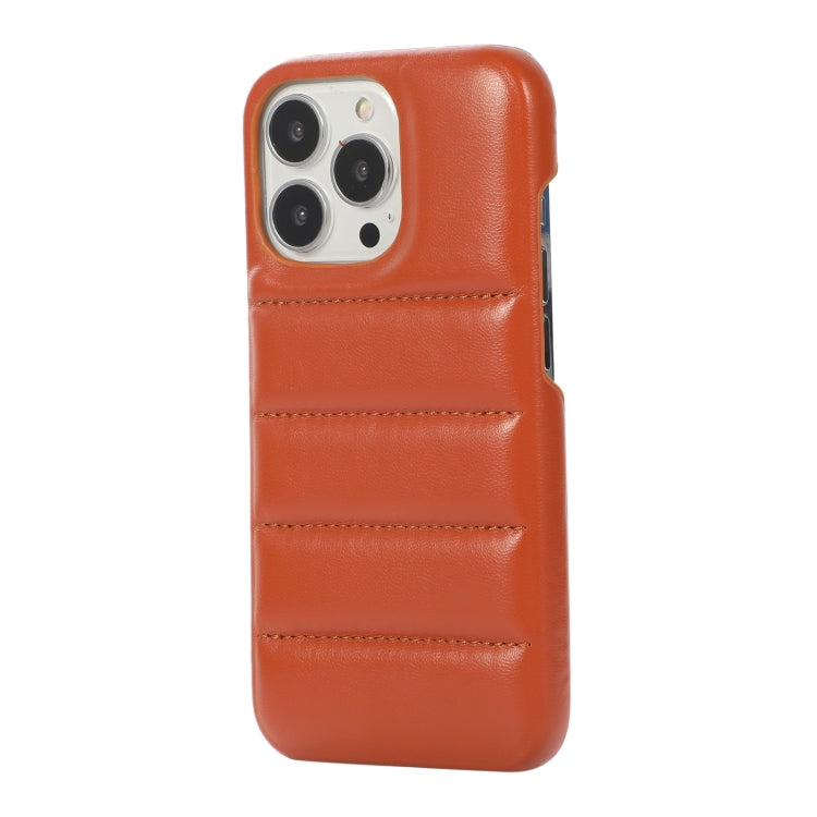 For iPhone 12 Pro Max Thick Down Jacket Soft PU Phone Case