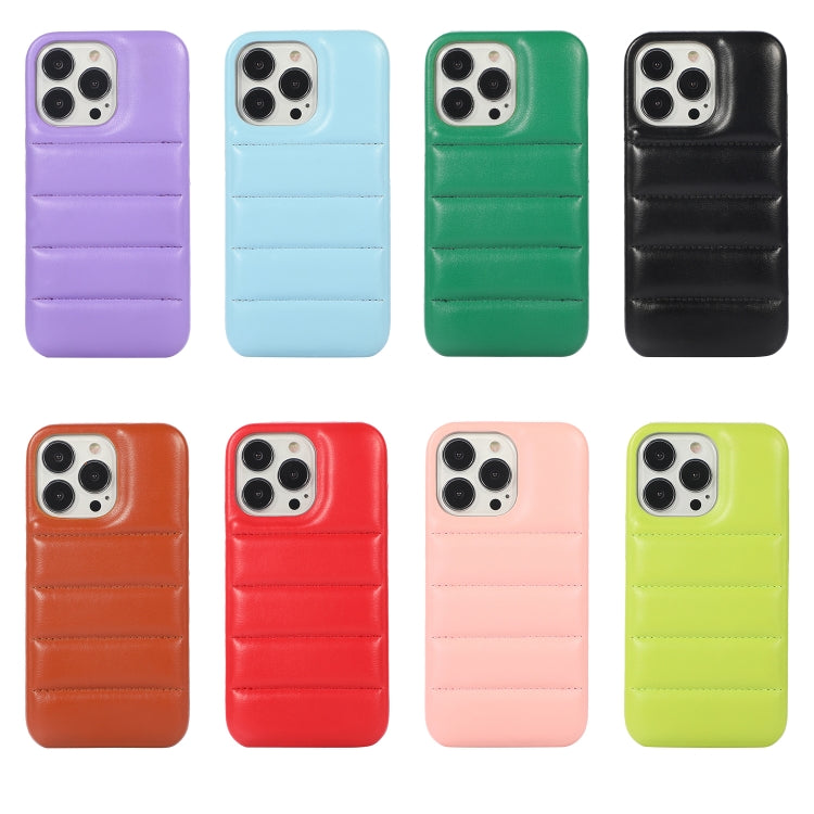 For iPhone 12 Pro Max Thick Down Jacket Soft PU Phone Case