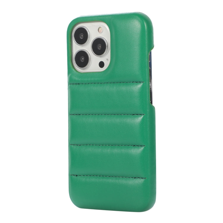 For iPhone 12 / 12 Pro Thick Down Jacket Soft PU Phone Case