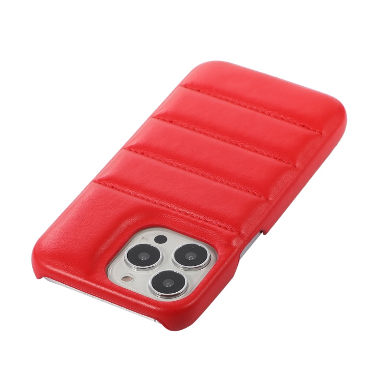 For iPhone 12 / 12 Pro Thick Down Jacket Soft PU Phone Case
