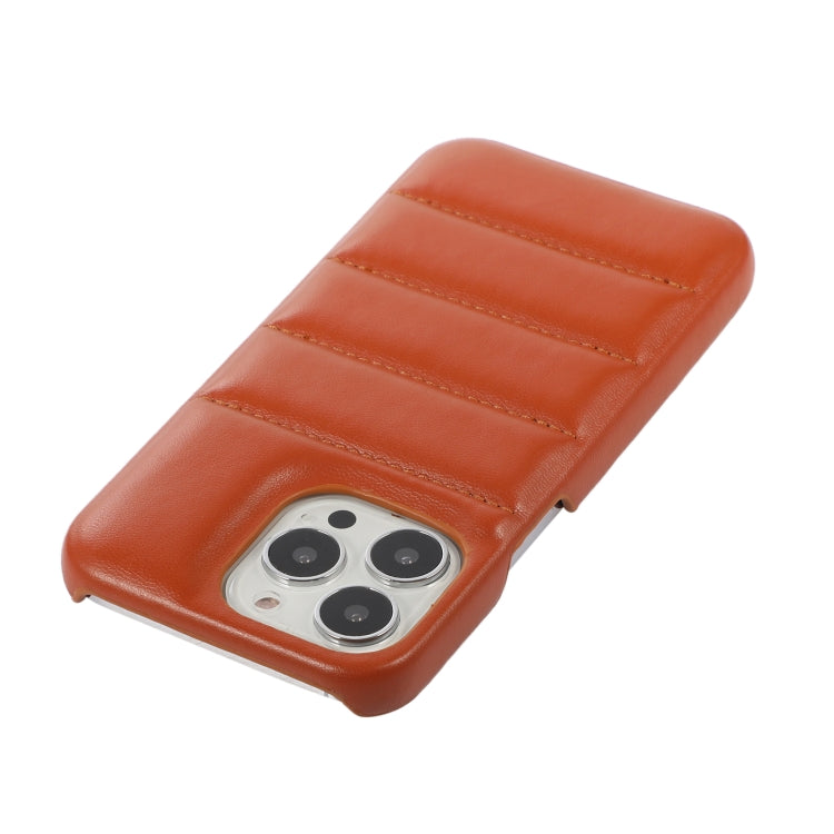 For iPhone 12 / 12 Pro Thick Down Jacket Soft PU Phone Case