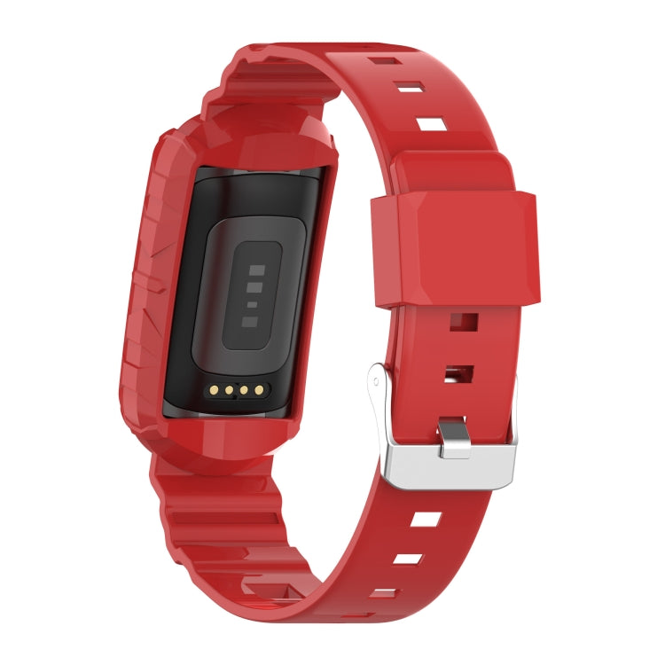 For Fitbit Charge 5 Silicone One Body Armor Watch Band