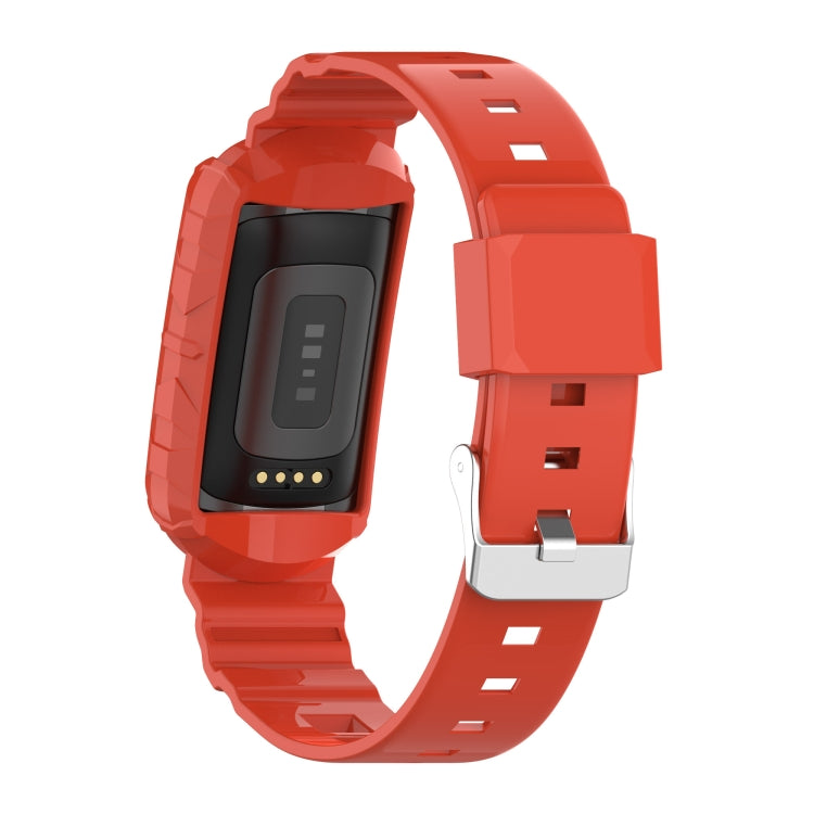 For Fitbit Charge 5 Silicone One Body Armor Watch Band