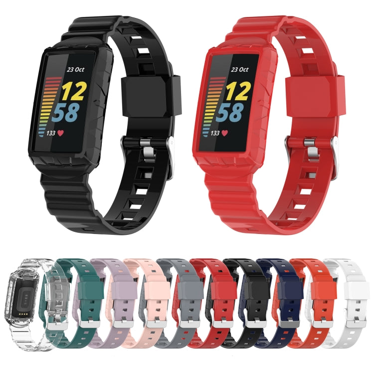 For Fitbit Charge 5 Silicone One Body Armor Watch Band