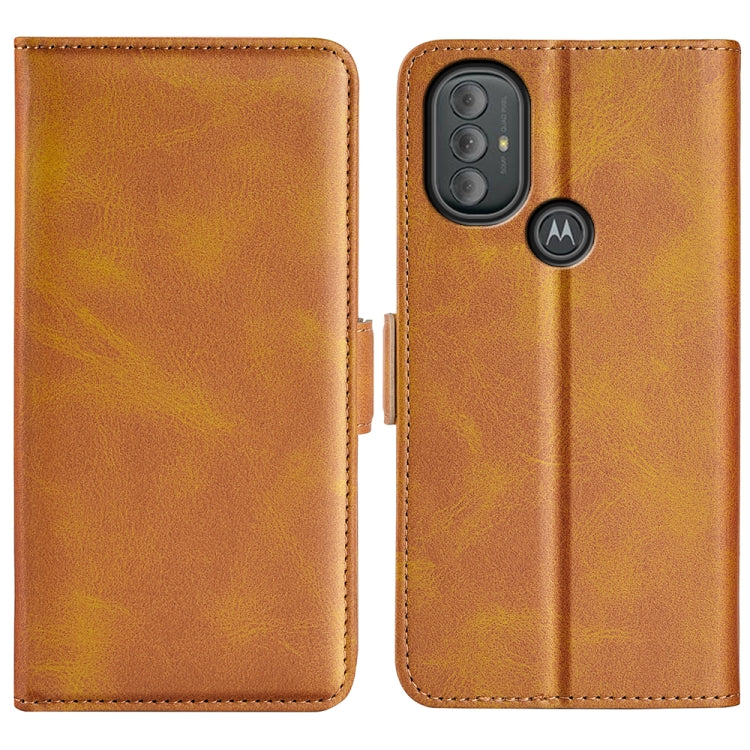 For Motorola Moto G Power 2022 Dual-side Magnetic Buckle Horizontal Flip Leather Case with Holder & Card Slots & Wallet