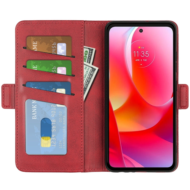 For Motorola Moto G Power 2022 Dual-side Magnetic Buckle Horizontal Flip Leather Case with Holder & Card Slots & Wallet