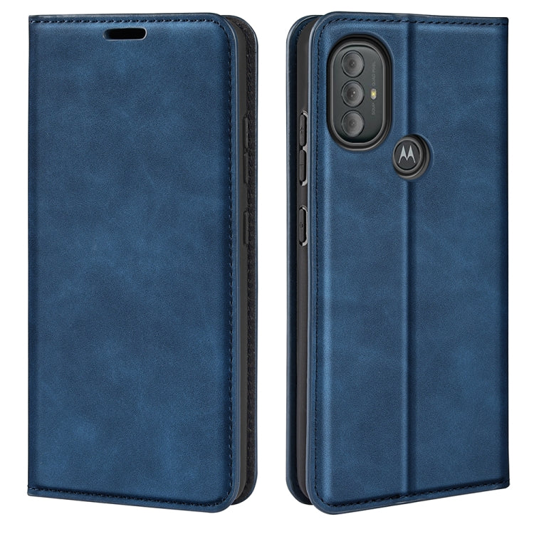 For Motorola Moto G Power 2022 Retro-skin Magnetic Suction Phone Leather Case with Holder & Card Slots & Wallet