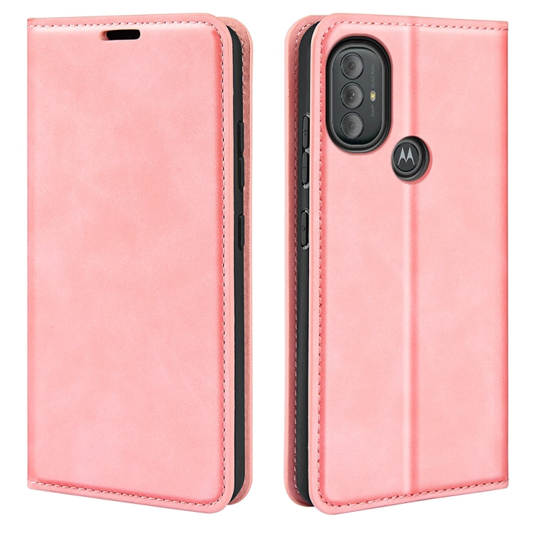 For Motorola Moto G Power 2022 Retro-skin Magnetic Suction Phone Leather Case with Holder & Card Slots & Wallet