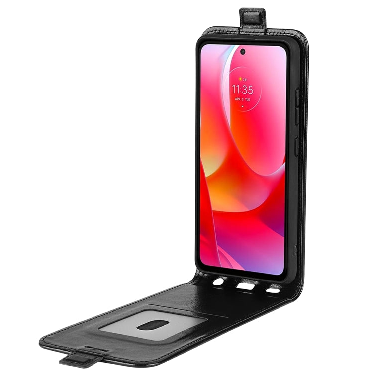 For Motorola Moto G Power 2022 R64 Texture Single Vertical Flip Leather Phone Protective Case with Card Slots & Photo Frame