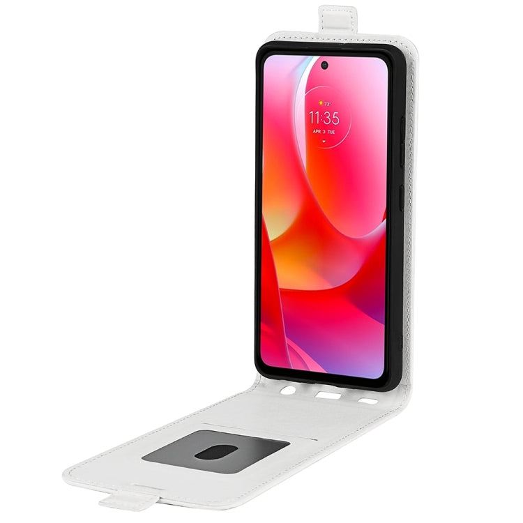 For Motorola Moto G Power 2022 R64 Texture Single Vertical Flip Leather Phone Protective Case with Card Slots & Photo Frame