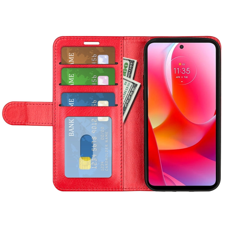 For Motorola Moto G Power 2022 R64 Texture Single Horizontal Flip Phone Protective Case with Holder & Card Slots & Wallet& Photo Frame