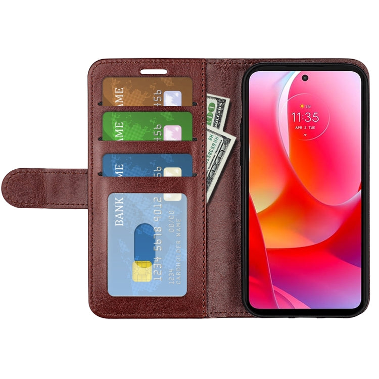 For Motorola Moto G Power 2022 R64 Texture Single Horizontal Flip Phone Protective Case with Holder & Card Slots & Wallet& Photo Frame