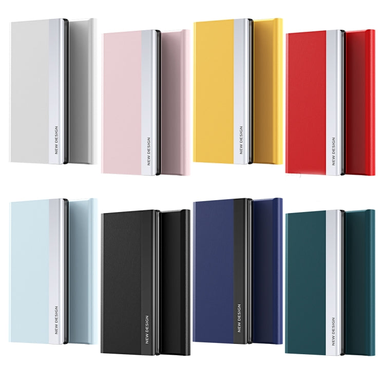 For Samsung Galaxy S22 5G Side Electroplated Magnetic Ultra-Thin Horizontal Flip Leather Case with Holder