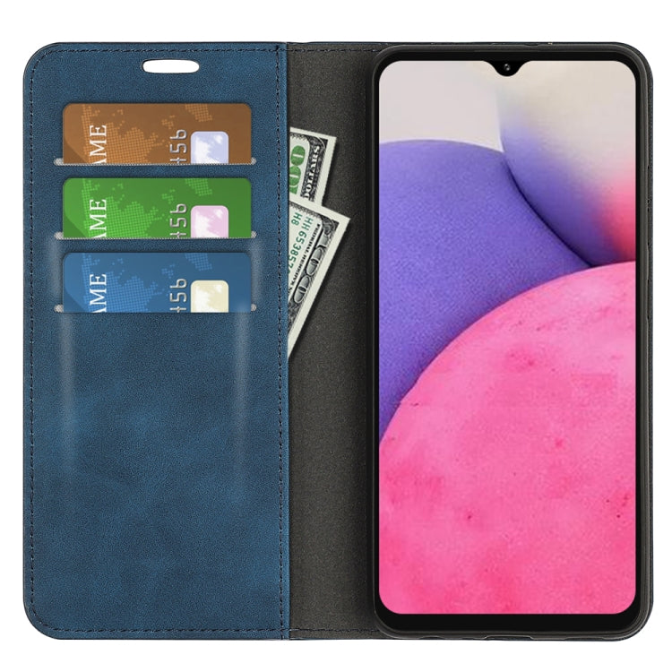 For Samsung Galaxy A33 5G Retro-skin Magnetic Leather Case with Holder & Card Slots & Wallet