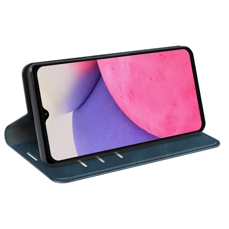 For Samsung Galaxy A33 5G Retro-skin Magnetic Leather Case with Holder & Card Slots & Wallet