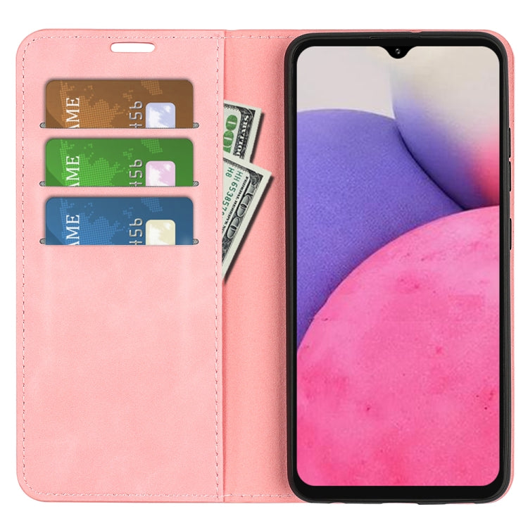 For Samsung Galaxy A33 5G Retro-skin Magnetic Leather Case with Holder & Card Slots & Wallet