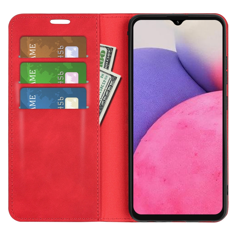 For Samsung Galaxy A33 5G Retro-skin Magnetic Leather Case with Holder & Card Slots & Wallet