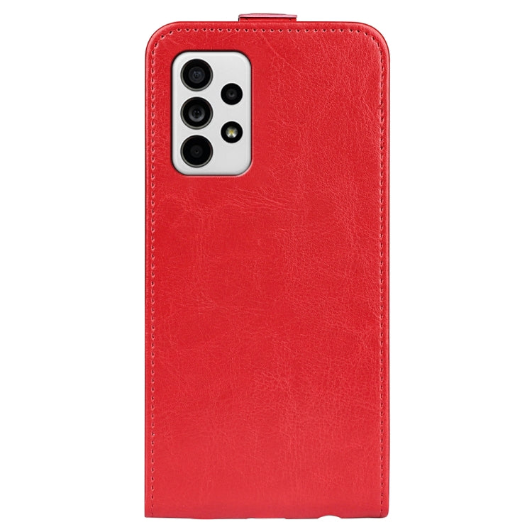 For Samsung Galaxy A33 5G R64 Texture Vertical Flip Leather Case with Card Slots & Photo Frame