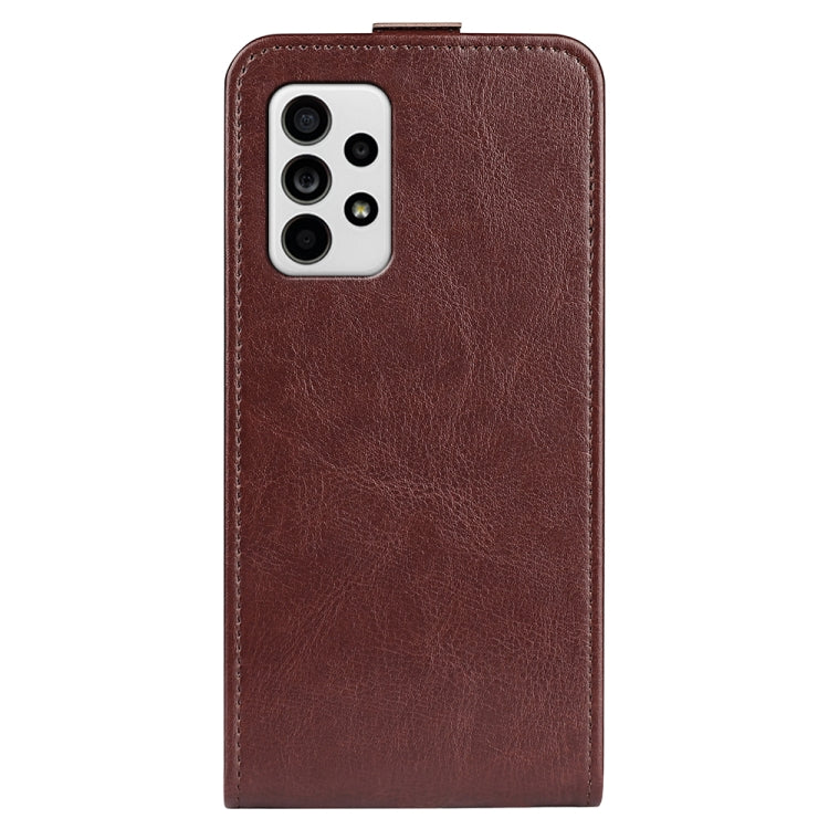 For Samsung Galaxy A33 5G R64 Texture Vertical Flip Leather Case with Card Slots & Photo Frame