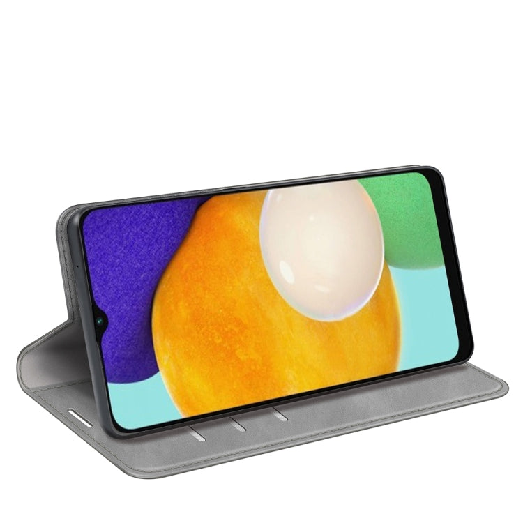 For Samsung Galaxy A13 5G Retro-skin Magnetic Leather Case with Holder & Card Slots & Wallet