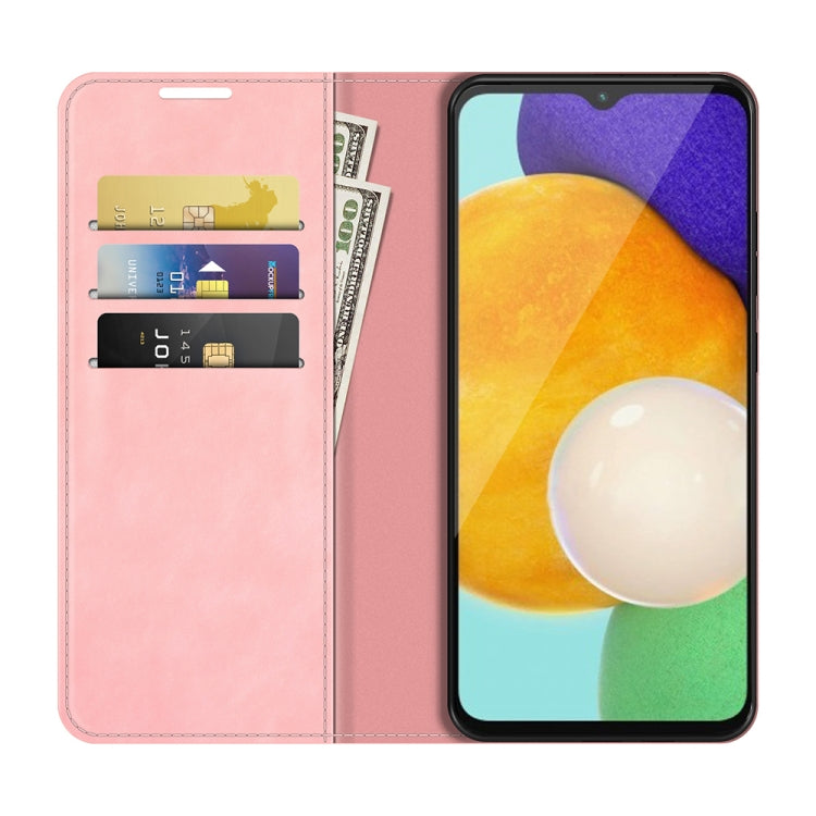 For Samsung Galaxy A13 5G Retro-skin Magnetic Leather Case with Holder & Card Slots & Wallet