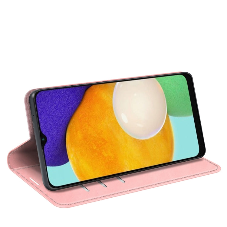 For Samsung Galaxy A13 5G Retro-skin Magnetic Leather Case with Holder & Card Slots & Wallet