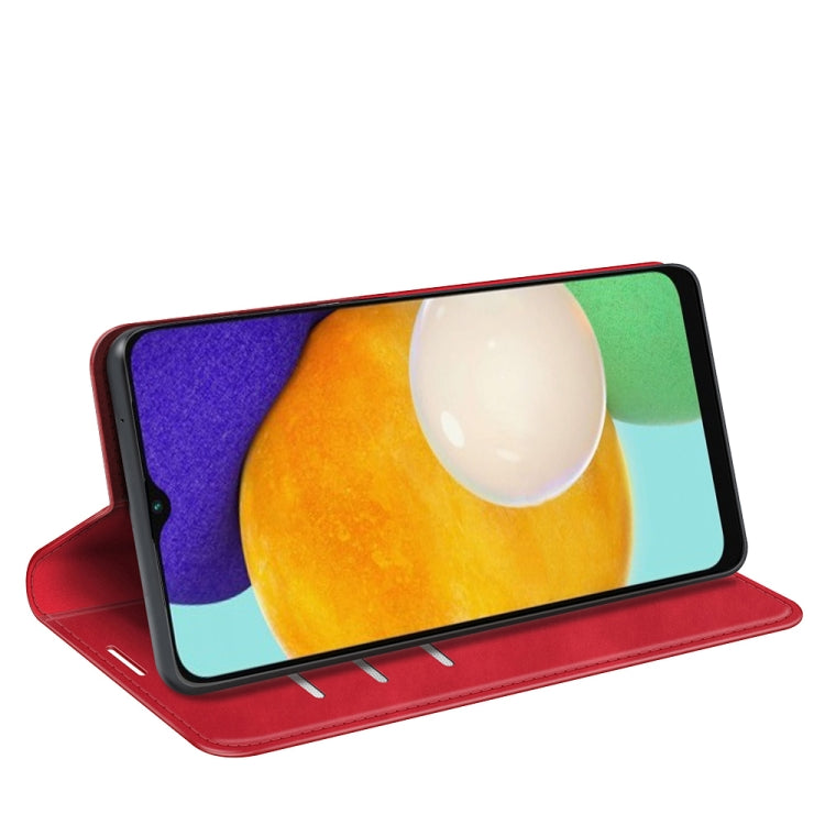 For Samsung Galaxy A13 5G Retro-skin Magnetic Leather Case with Holder & Card Slots & Wallet