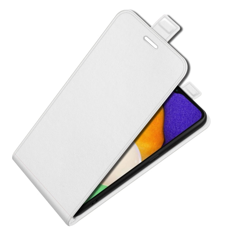 For Samsung Galaxy A13 5G R64 Texture Vertical Flip Leather Case with Card Slots & Photo Frame