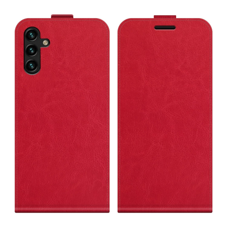 For Samsung Galaxy A13 5G R64 Texture Vertical Flip Leather Case with Card Slots & Photo Frame