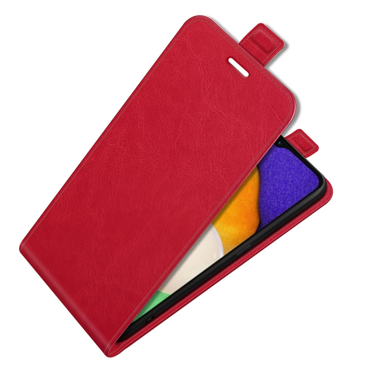 For Samsung Galaxy A13 5G R64 Texture Vertical Flip Leather Case with Card Slots & Photo Frame