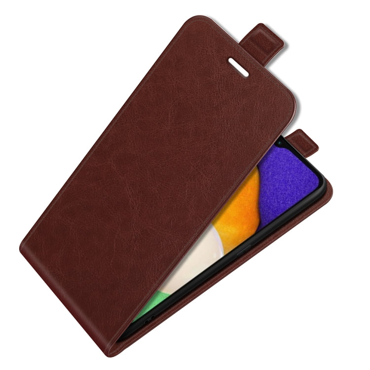 For Samsung Galaxy A13 5G R64 Texture Vertical Flip Leather Case with Card Slots & Photo Frame