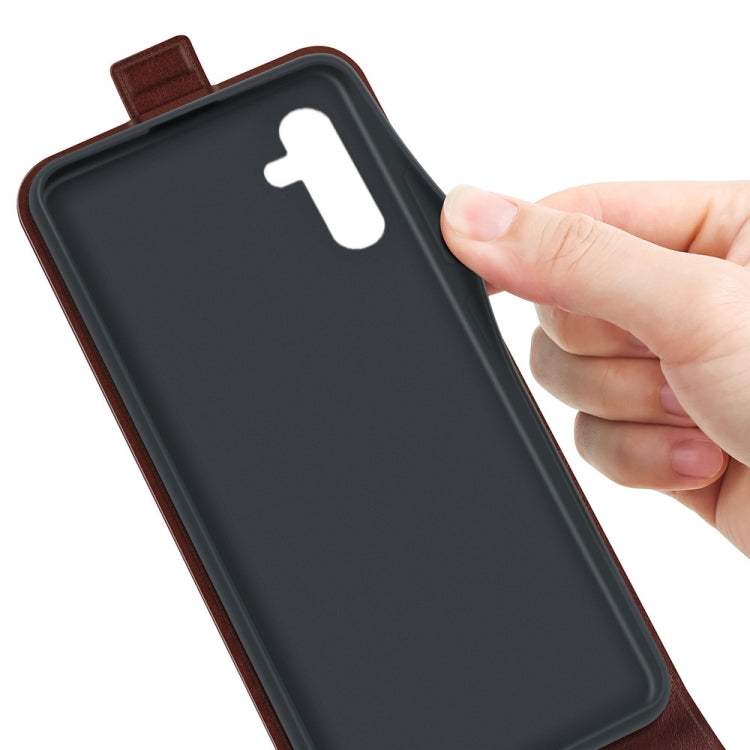 For Samsung Galaxy A13 5G R64 Texture Vertical Flip Leather Case with Card Slots & Photo Frame