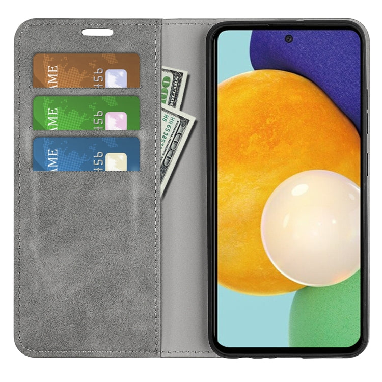 For Samsung Galaxy A13 4G Retro-skin Magnetic Leather Case with Holder & Card Slots & Wallet