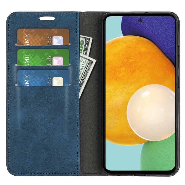 For Samsung Galaxy A13 4G Retro-skin Magnetic Leather Case with Holder & Card Slots & Wallet