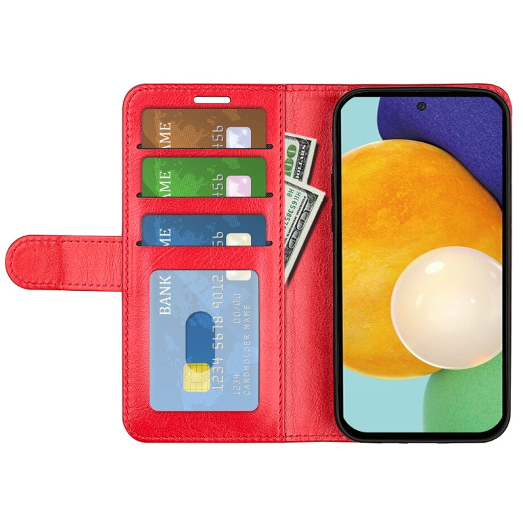 For Samsung Galaxy A13 4G R64 Texture Horizontal Flip Leather Case with Holder & Card Slots & Wallet & Photo Frame