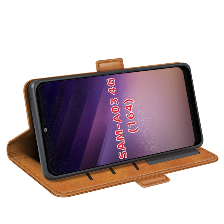 For Samsung Galaxy A03 164mm Dual-side Magnetic Buckle Horizontal Flip Leather Case with Holder & Card Slots & Wallet