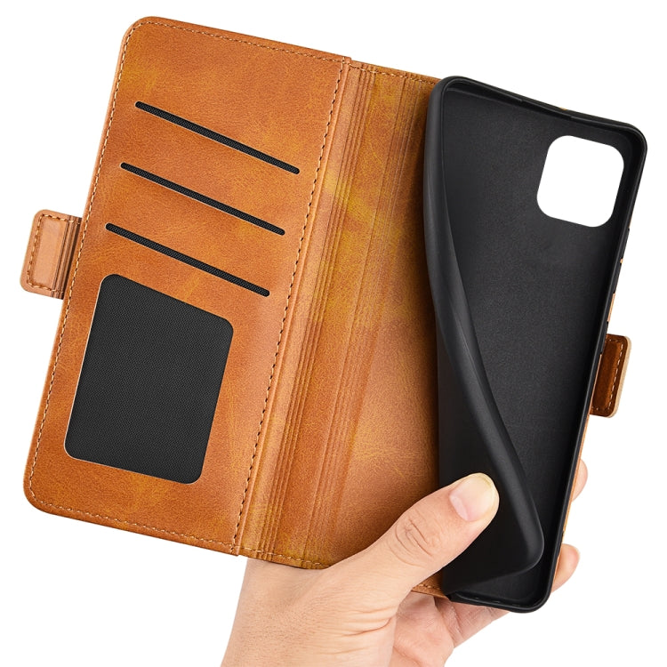 For Samsung Galaxy A03 164mm Dual-side Magnetic Buckle Horizontal Flip Leather Case with Holder & Card Slots & Wallet