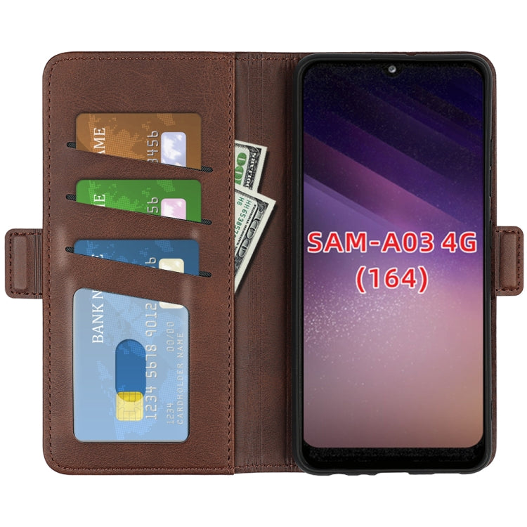 For Samsung Galaxy A03 164mm Dual-side Magnetic Buckle Horizontal Flip Leather Case with Holder & Card Slots & Wallet
