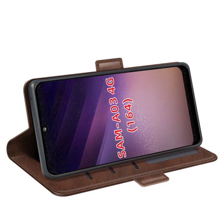 For Samsung Galaxy A03 164mm Dual-side Magnetic Buckle Horizontal Flip Leather Case with Holder & Card Slots & Wallet