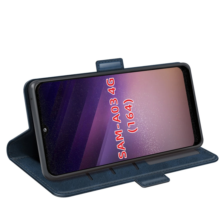 For Samsung Galaxy A03 164mm Dual-side Magnetic Buckle Horizontal Flip Leather Case with Holder & Card Slots & Wallet