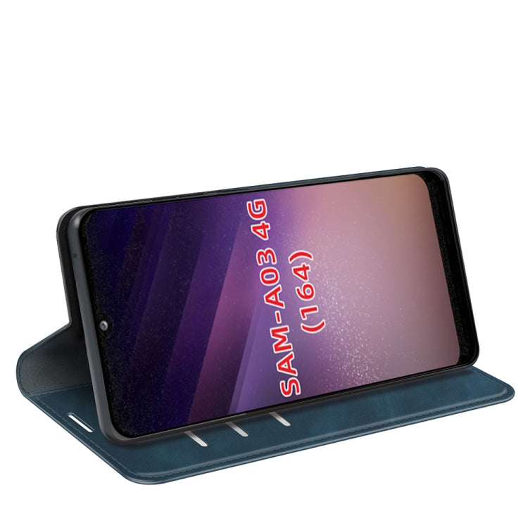 For Samsung Galaxy A03 164mm Retro-skin Magnetic Leather Case with Holder & Card Slots & Wallet