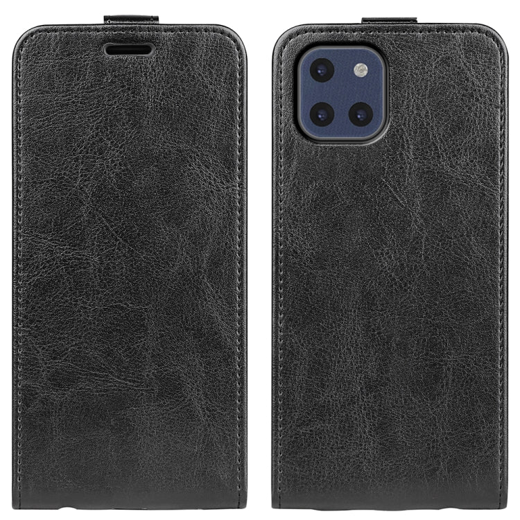 For Samsung Galaxy A03 164mm R64 Texture Vertical Flip Leather Case with Card Slots & Photo Frame