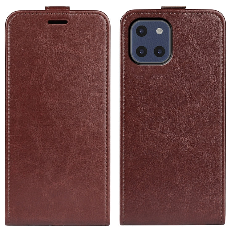 For Samsung Galaxy A03 164mm R64 Texture Vertical Flip Leather Case with Card Slots & Photo Frame